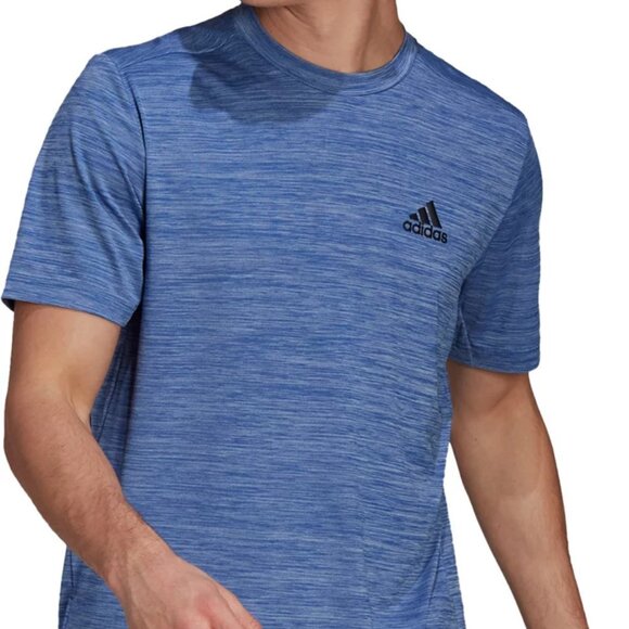 Adidas Other - Adidas Men's Blue Aeroready Heather Crew-Neck Casual T-Shirt Size S